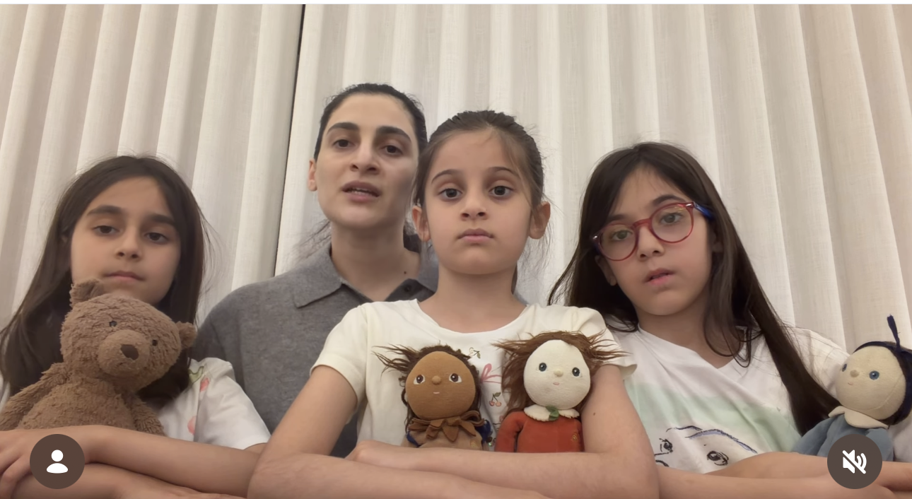 Zeynab Javadli with her three daughters, HRH Sheikha Sana, HRH Sheikha Asiya and HRH Sheikha Salma